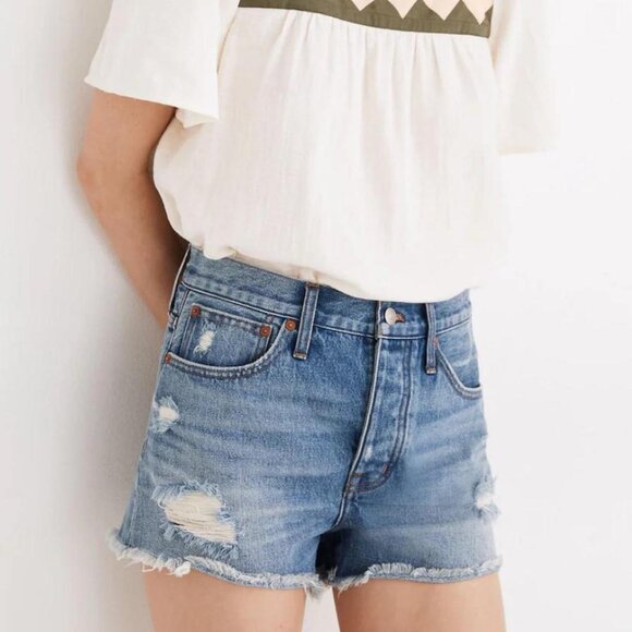 Madewell Relaxed Denim Jean Shorts - Picture 1 of 5